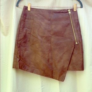 H&M faux brown leather skirt Size 4